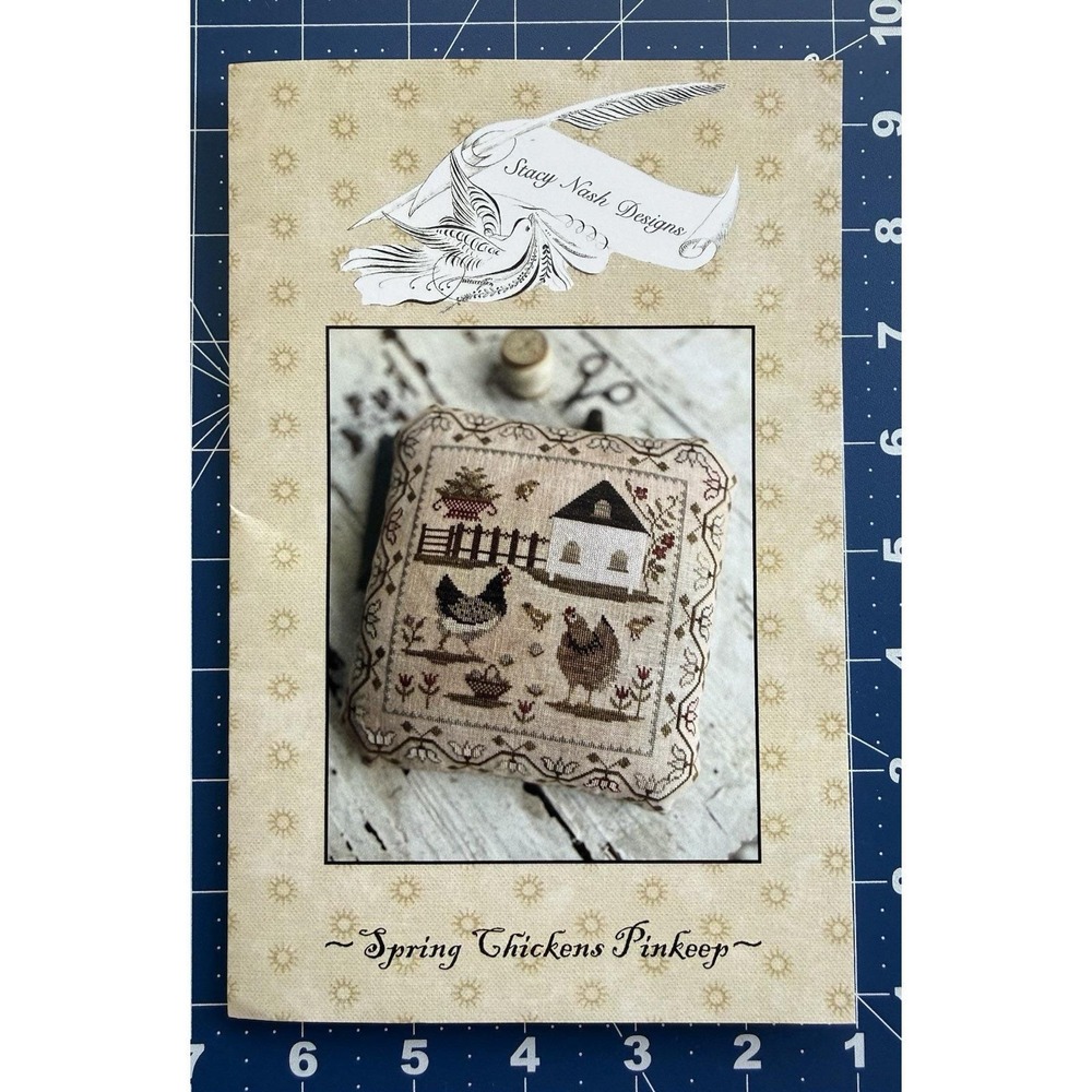 Spring Chickens Pinkeep Cross Stitch Pattern By Stacy Nash